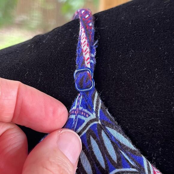 American Eagle Dress Colorful Patchwork Print Mini Boho Dress Size M - Picture 9 of 12